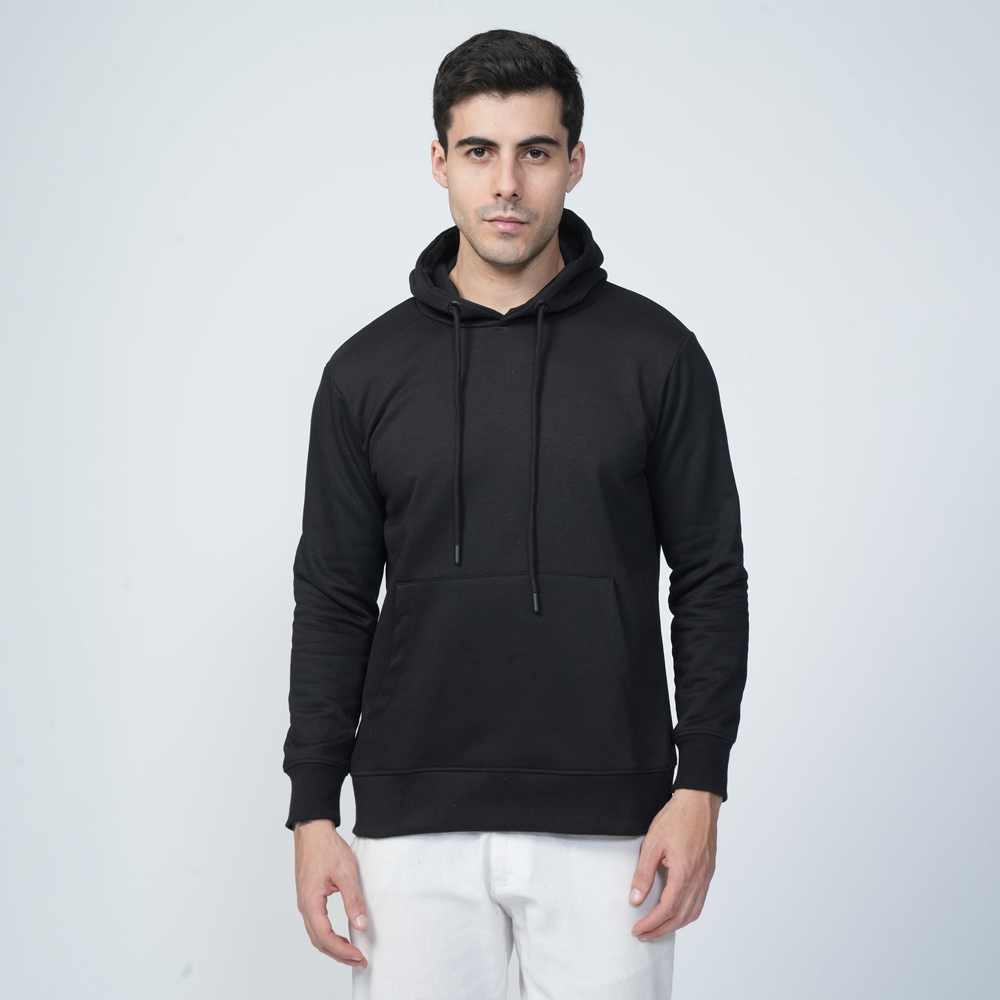 Black Plain Hoodie