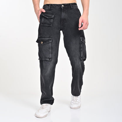 Black Faded Coin Pocket Baggy Denim | Buy 2 @1899