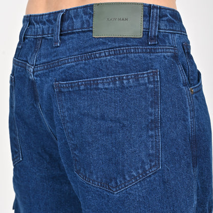 Blue Side Pocket Baggy Cargo Jeans