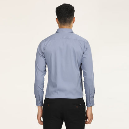 Solid Blue Formal Shirt