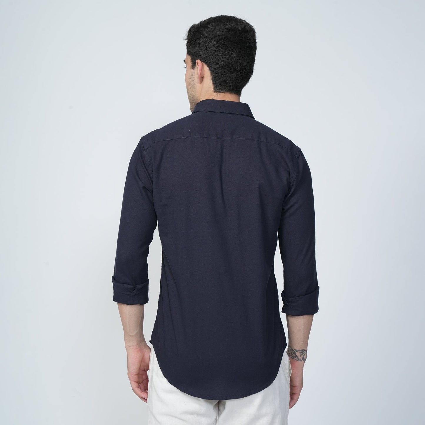 Imported Fabric - Navy Blue Shirt (Plus Size)