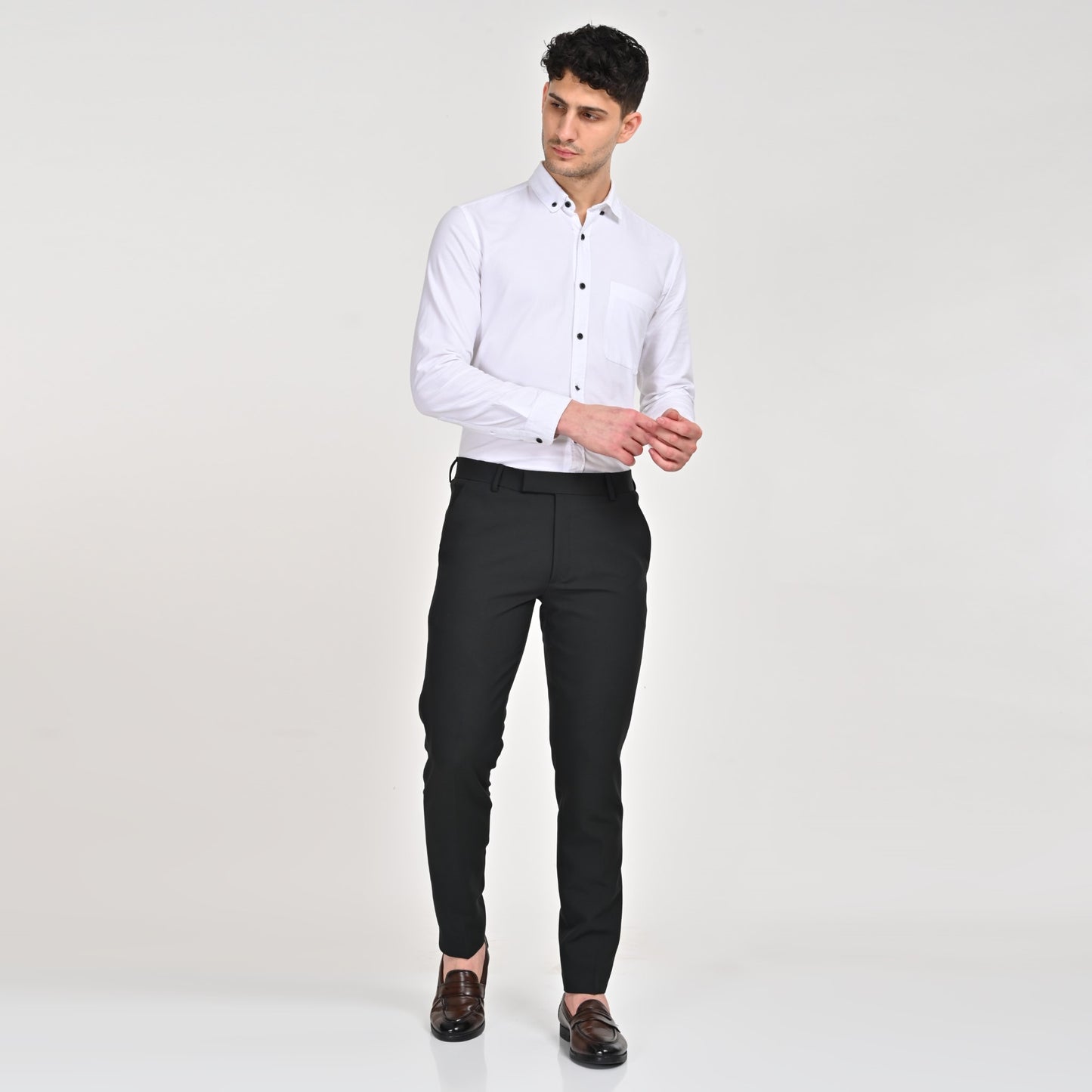 Dark Grey Slim Fit Formal Trouser