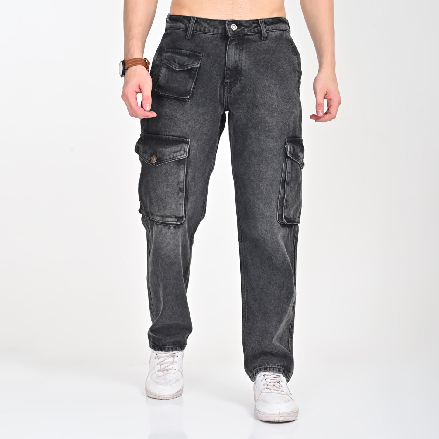 Grey Faded Coin Pocket Baggy Denim | Buy 2 @1899