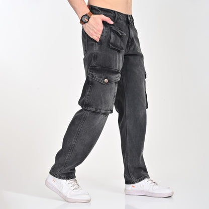 Grey Faded Coin Pocket Baggy Denim | Buy 2 @1899