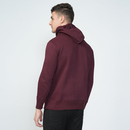 Maroon Plain Hoodie