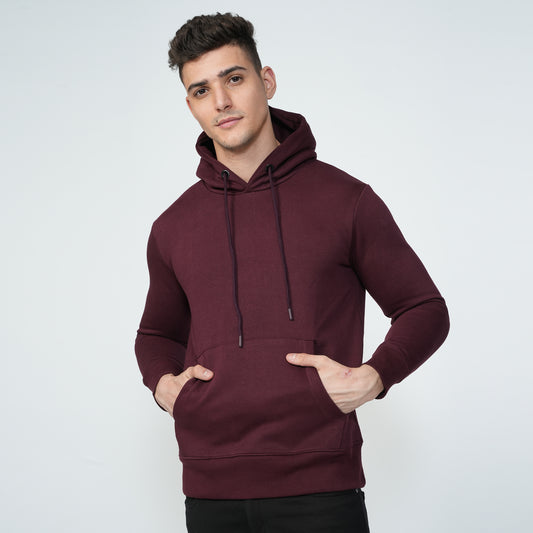 Maroon Plain Hoodie