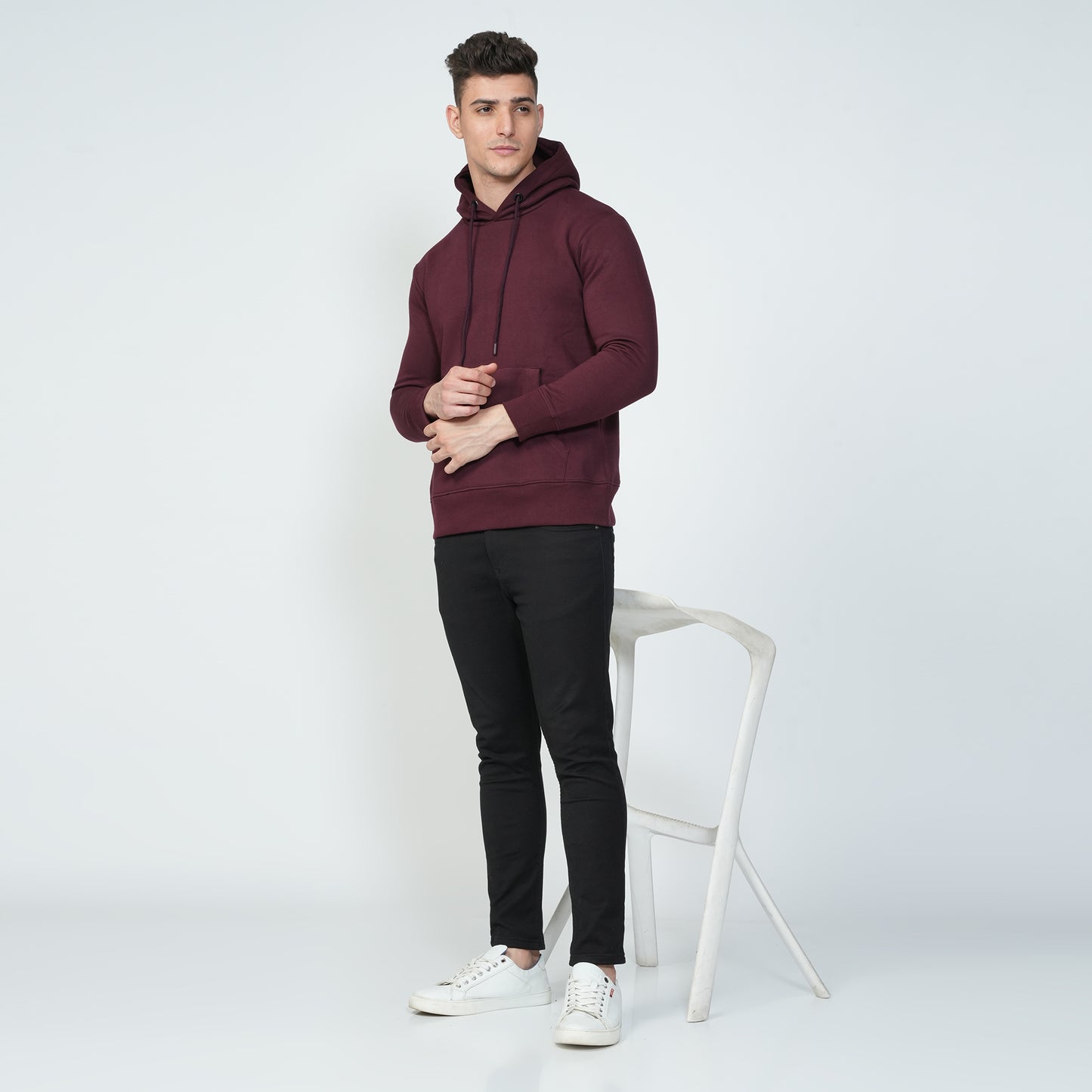 Maroon Plain Hoodie