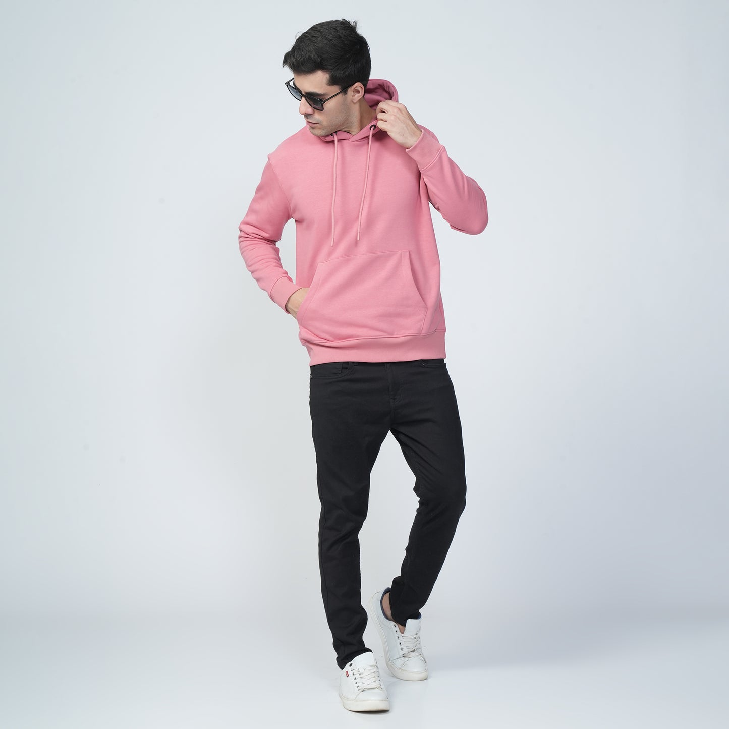 Pink Plain Hoodie