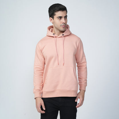 Light Pink Plain Hoodie