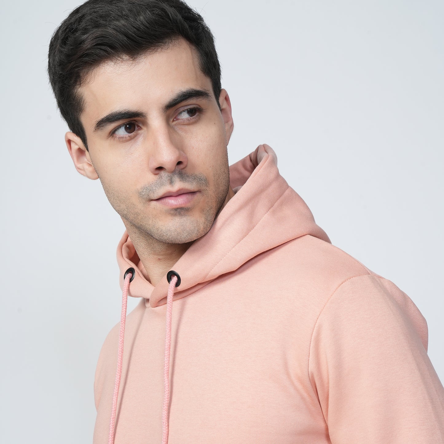 Light Pink Plain Hoodie