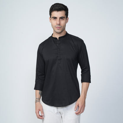 Short Kurtha Black