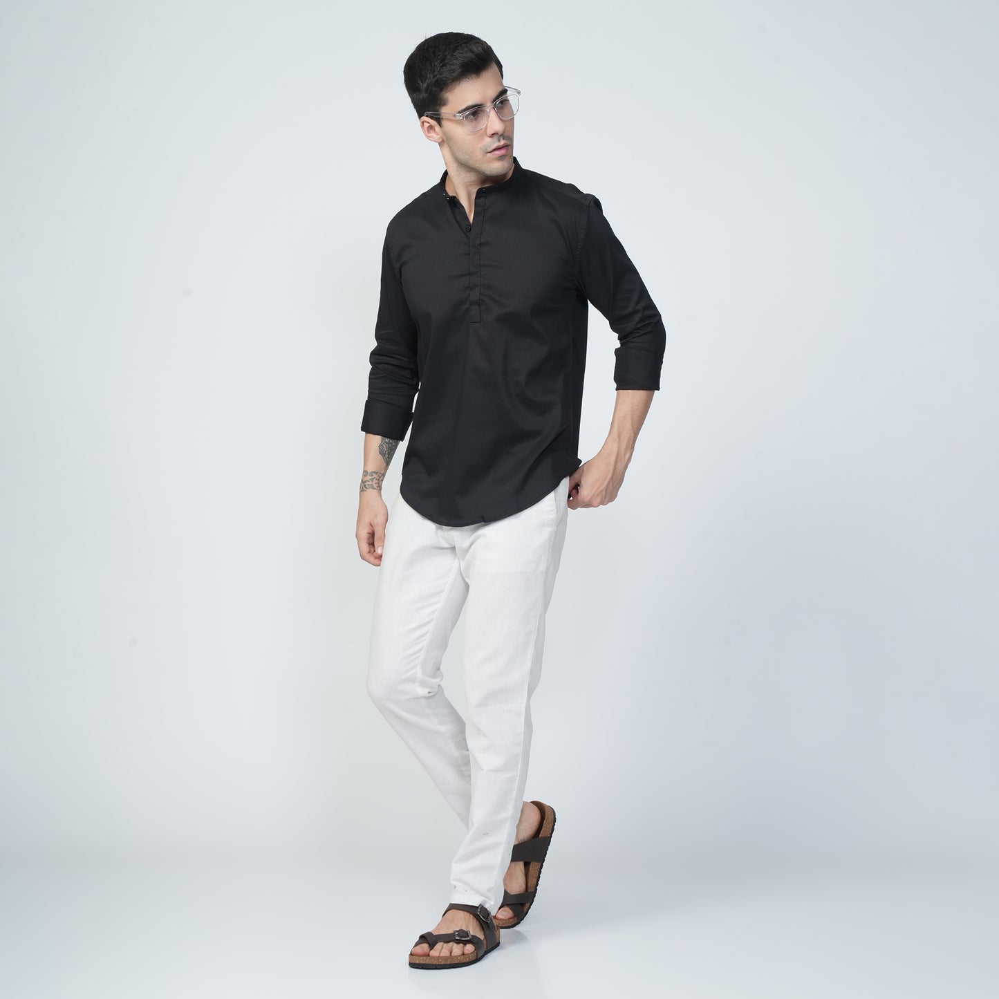 Short Kurtha Black