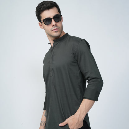 Short Kurtha Dark Green