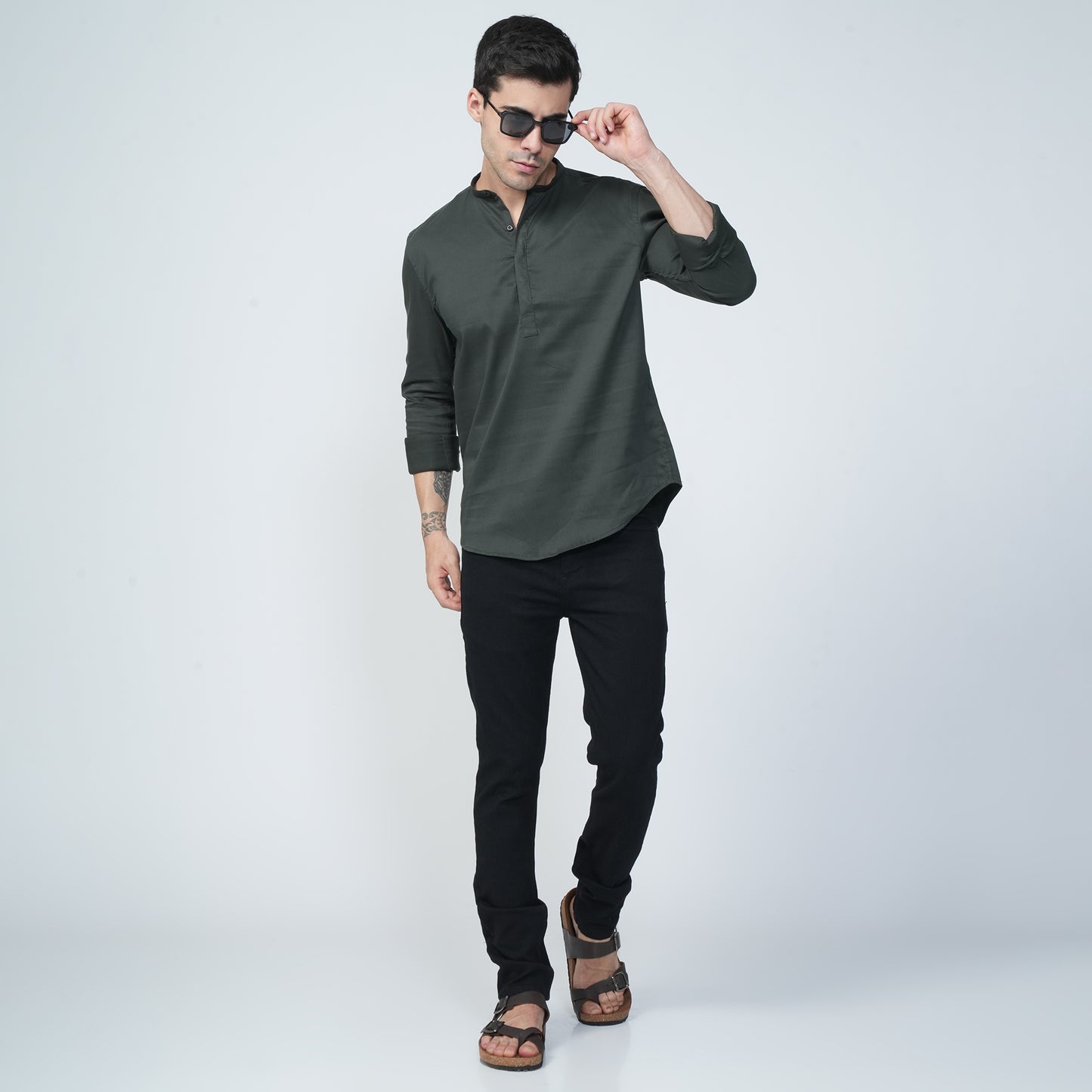 Short Kurtha Dark Green