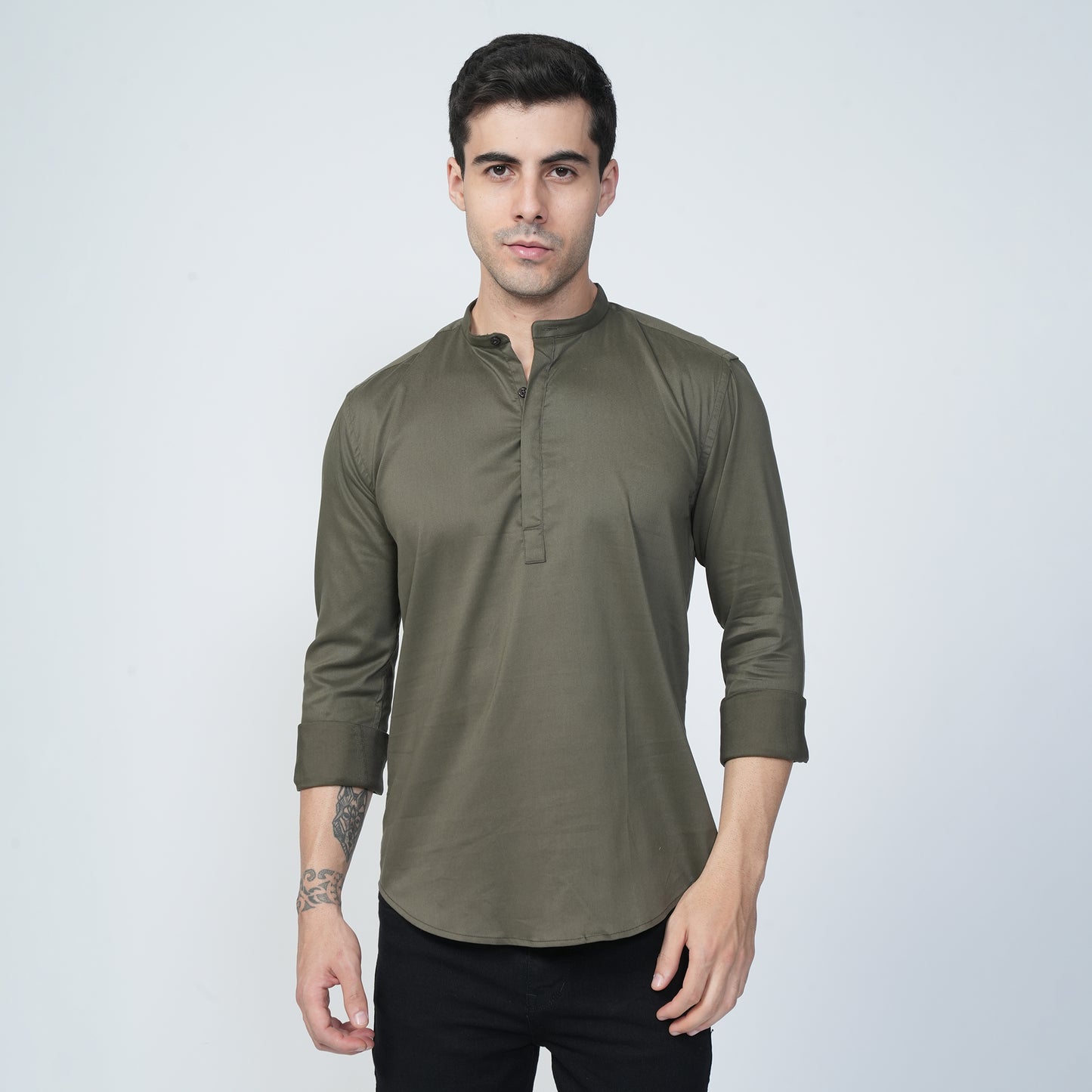 Short Kurtha Olive Green