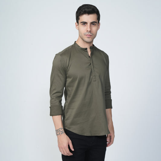 Short Kurtha Olive Green