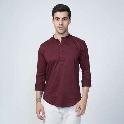 Short Kurtha Maroon