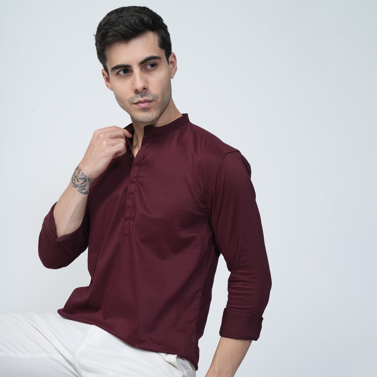 Short Kurtha Maroon