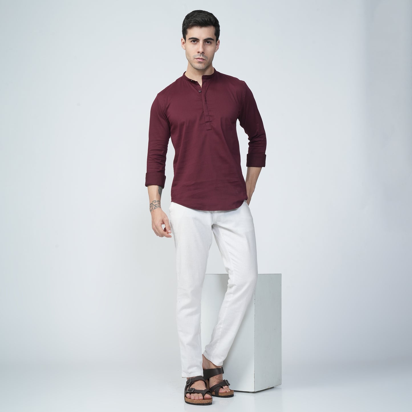 Short Kurtha Maroon