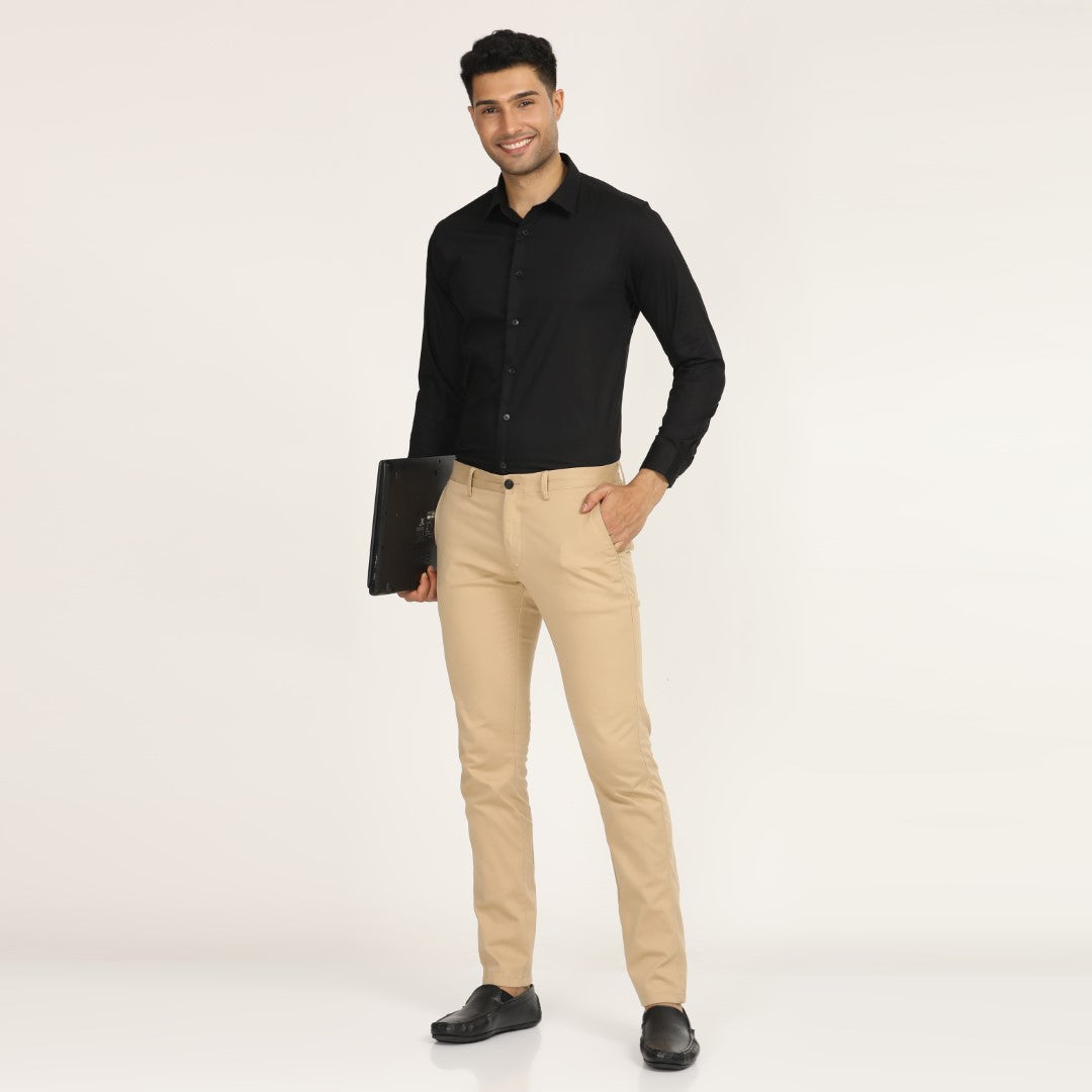 Solid Black Formal Shirt