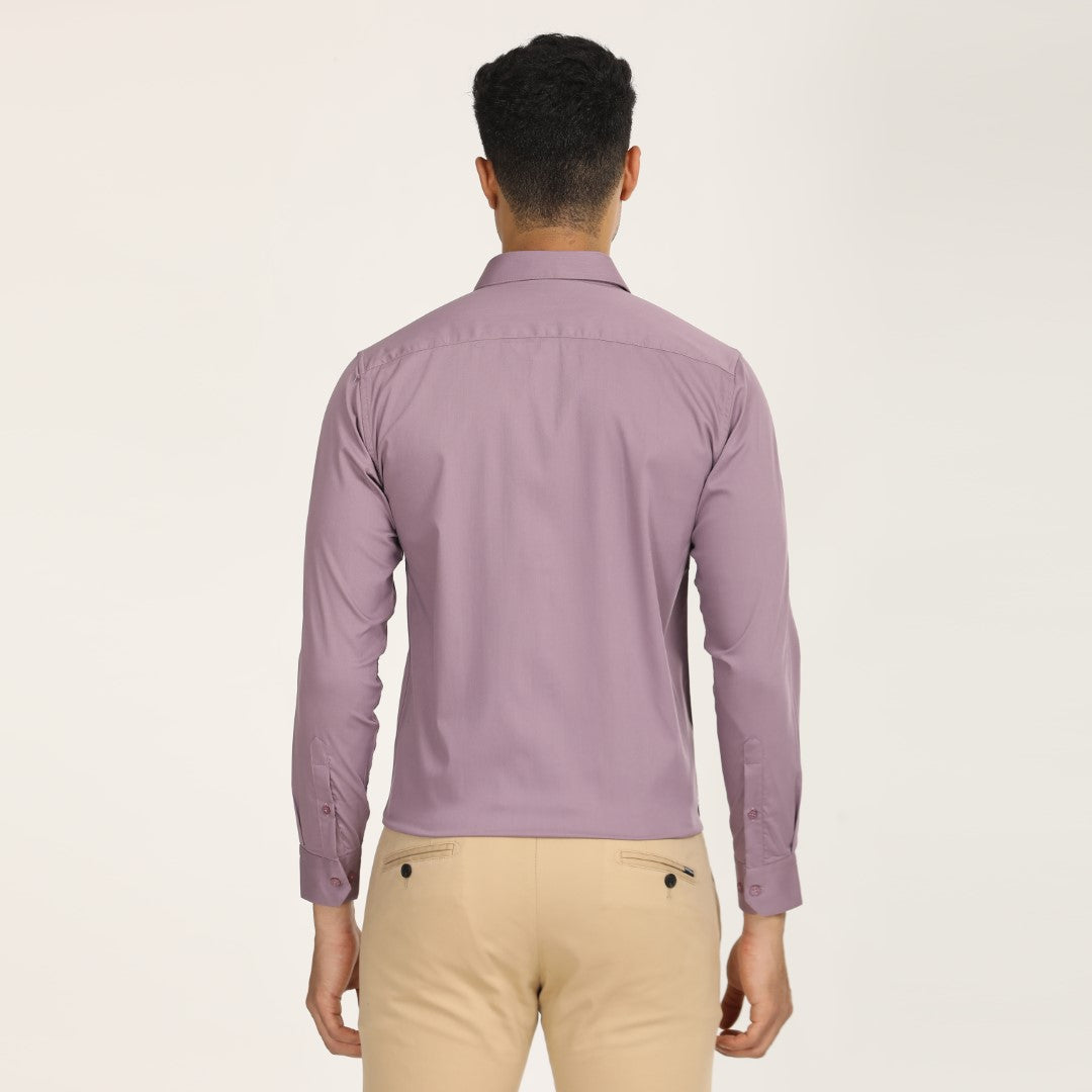 Solid Purple Formal Shirt