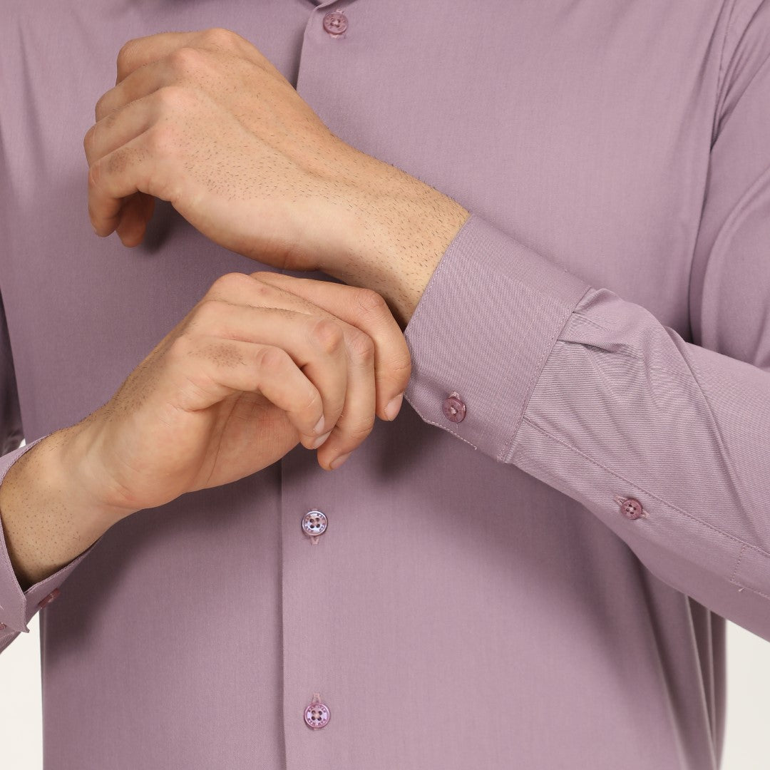 Solid Purple Formal Shirt