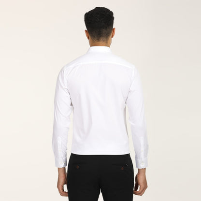 Solid White Formal Shirt